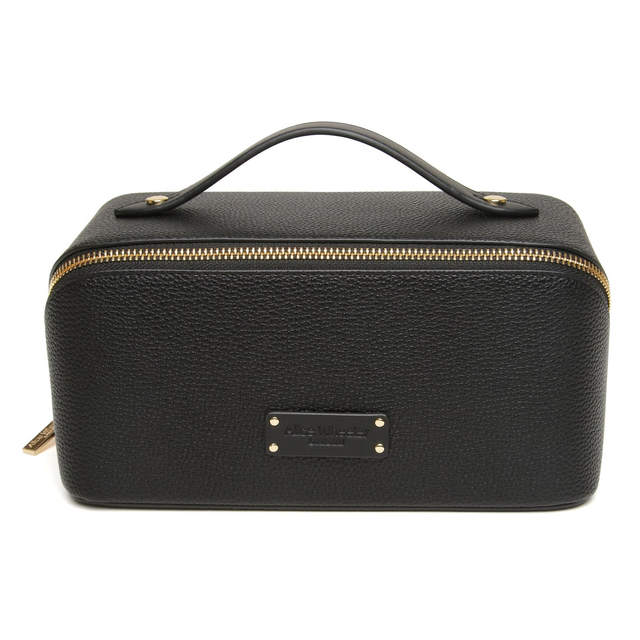 Alice Wheeler Kensington Train Case in black for organising makeup, cosmetics and travel essentials