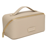Alice Wheeler Kensington Train Case in stone for organising makeup, cosmetics and travel essentials