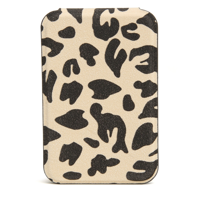 Alice Wheeler leopard print compact makeup mirror for handbags and travel