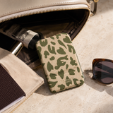 Alice Wheeler mini handbag mirror in Olive Leopard for everyday beauty touch-ups