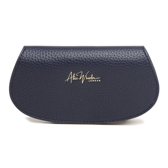 Back view of Alice Wheeler Navy Glasses Case