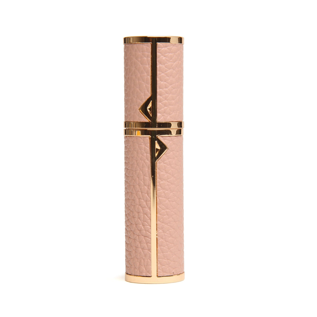 Alice Wheeler Pink Refillable Perfume Atomiser with gold-tone spray top