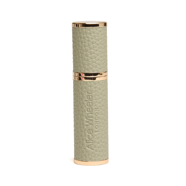 Alice Wheeler Pistachio travel perfume atomiser open with spray nozzle