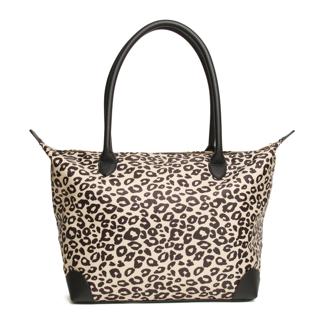 Side view of Alice Wheeler Shoreditch Leopard Print Tote Bag