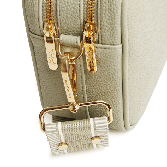 Alice Wheeler Soho Crossbody Bag in Pistachio with matching adjustable shoulder strap