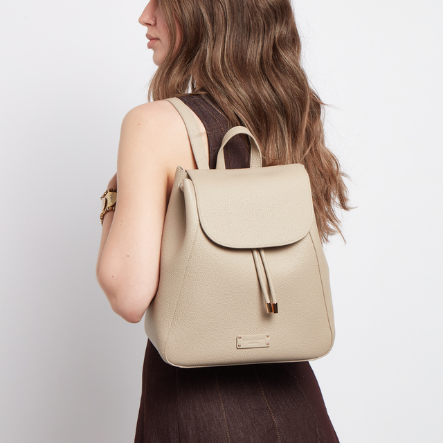 Alice Wheeler Stone vegan leather backpack for commuting, shopping, travel and everyday use