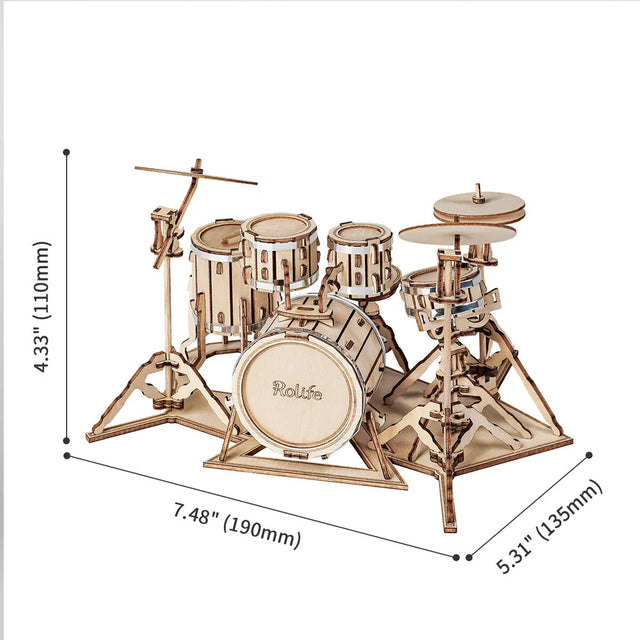 ROBOTIME Drum Kit DIY Model Kit