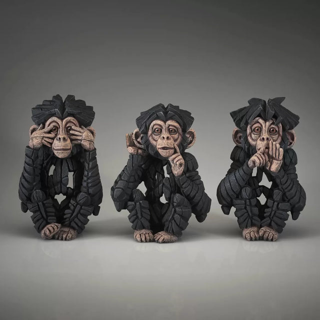Edge Sculpture - Baby Chimpanzee "See no Evil"