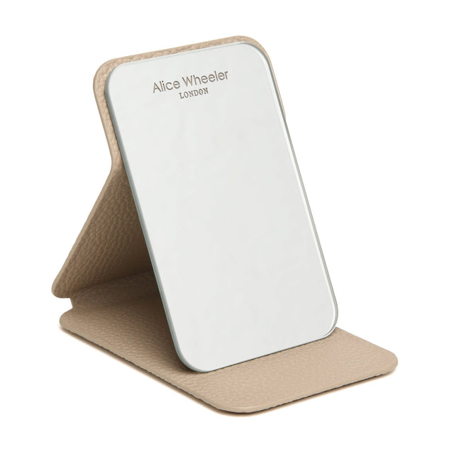 Alice Wheeler Mini Folding Mirror - Stone
