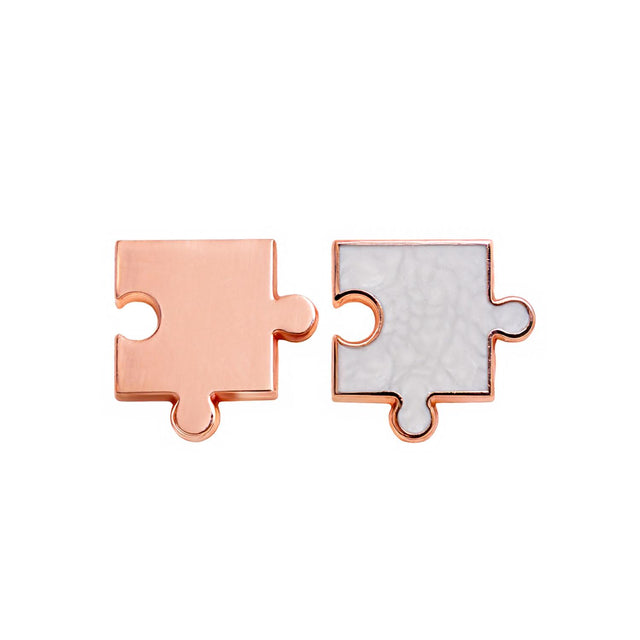Close-up of Splosh Best Friends puzzle piece enamel keepsake pins