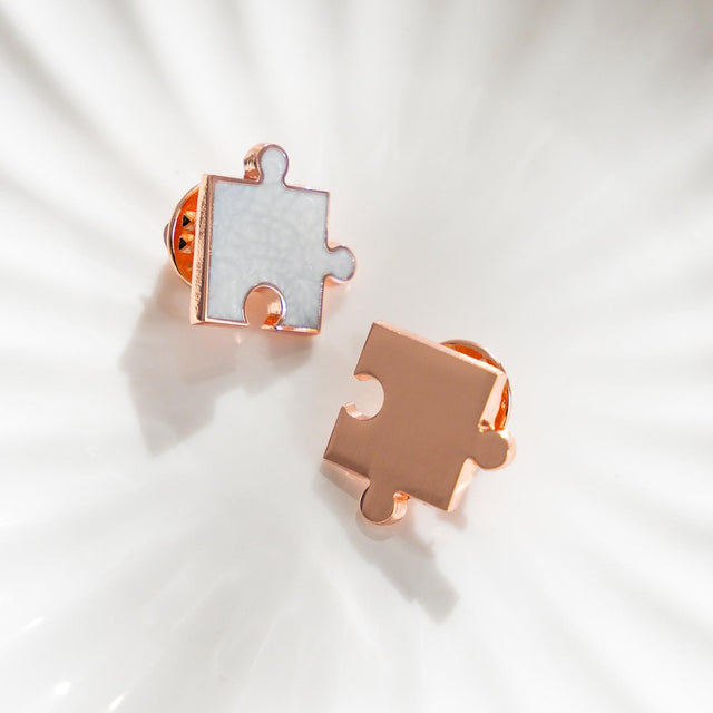 Splosh Best Friends keepsake puzzle pins displayed upright on a white background