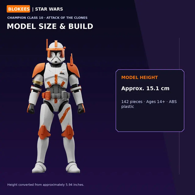 Blokees Star Wars Clone Commander Cody Champion Class 10 model kit