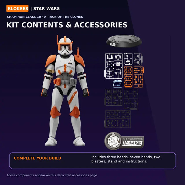 Blokees Star Wars Clone Commander Cody Champion Class 10 figure