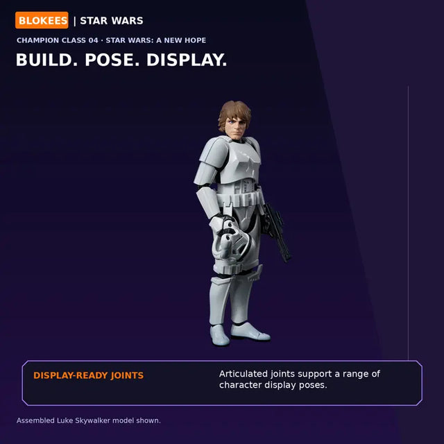 Blokees Luke Skywalker disguised as Stormtrooper model figure