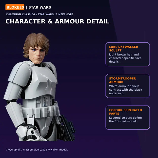Blokees Star Wars Champion Class Luke Skywalker Stormtrooper model