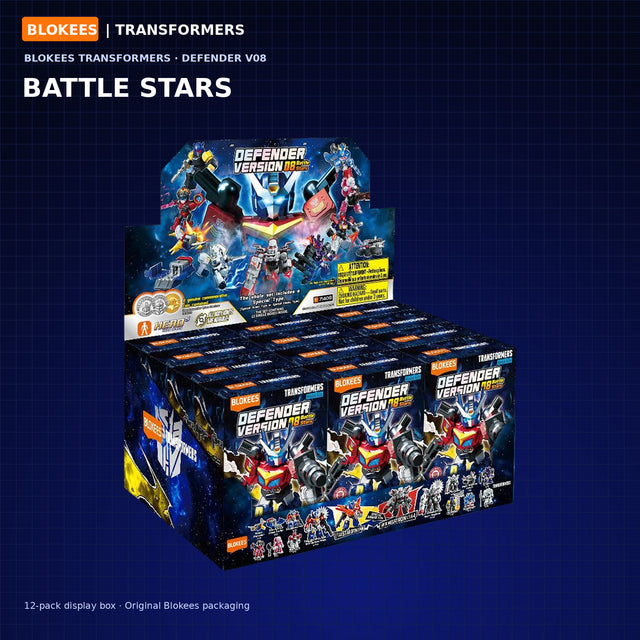 Blokees Transformers Defender V08 Battle Stars 12 Pack full box of collectible model kits