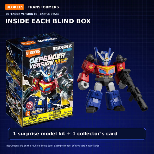 Blokees Transformers Battle Stars blind box contents and assembly pieces