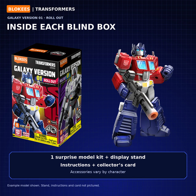 Blokees Transformers Galaxy V01 blind box model kit and included accessories
