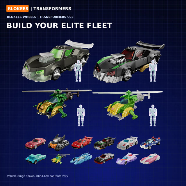Blokees Wheels Transformers C03 collectable vehicle range overview