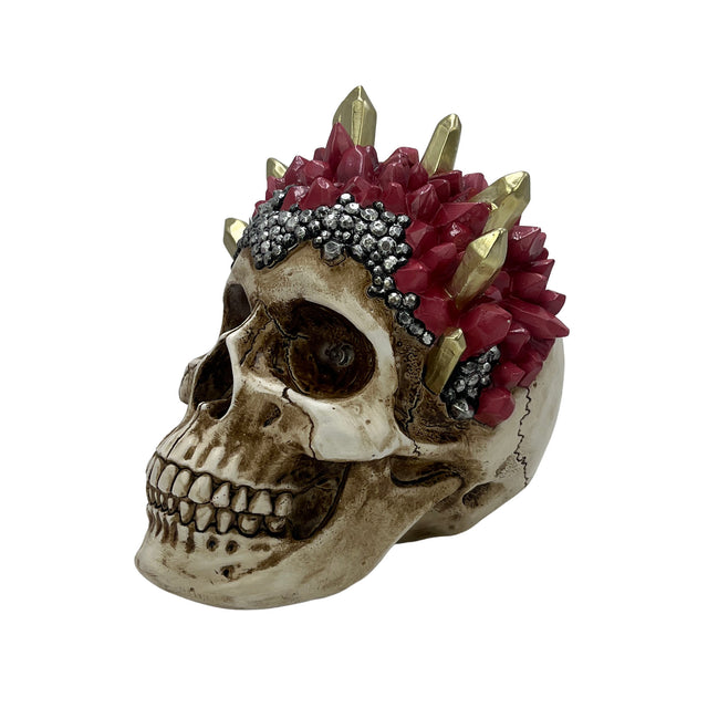 Bloodstone skull LED horror lamp gothic home decor spooky lighting detail