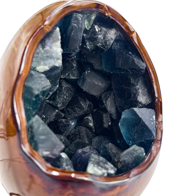 Dinosaur egg lamp blue fluorite ambient lighting for gaming room and cute room decor 