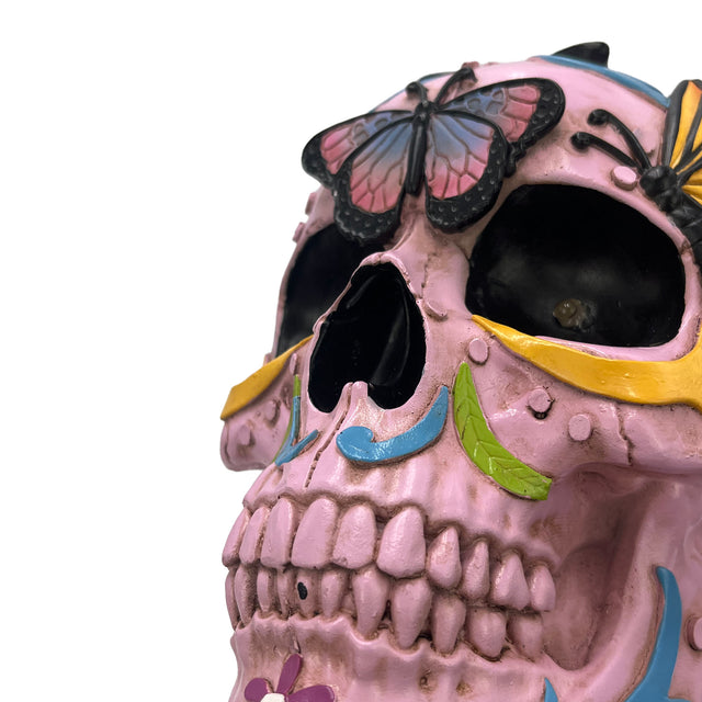 Butterfly skull LED horror lamp gothic home decor decorative lighting detail