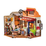 ROBOTIME Corner Bookstore DIY Miniature House Kit