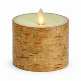 Luminara Indoor 4.0" x 4.0" Candle with Genuine Birch Finish