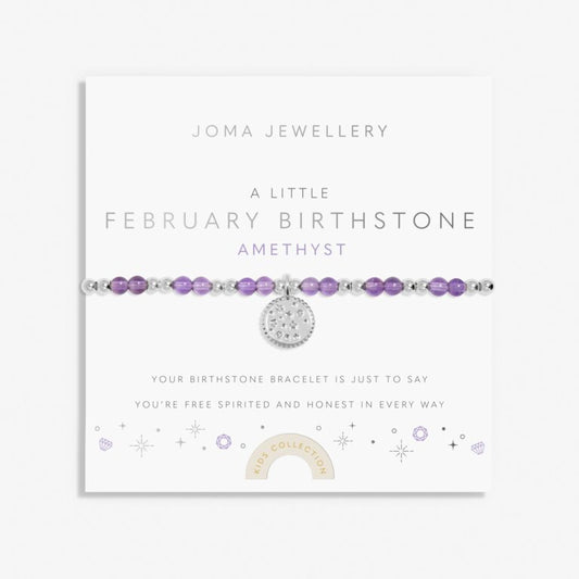 Joma Jewellery Bracelet - Children's A Little 'February' Birthstone