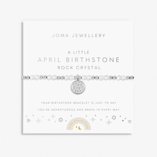 Joma Jewellery Bracelet - Children's A Little 'April' Birthstone