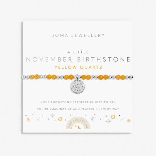 Joma Jewellery Bracelet - Children's A Little 'November' Birthstone