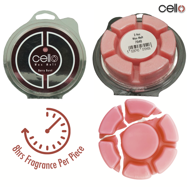 Open Cello Berry Burst seven-piece pink wax melt bar