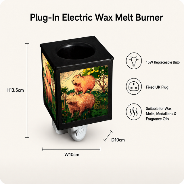 Cello Capybara wax melt burner dimensions and product features