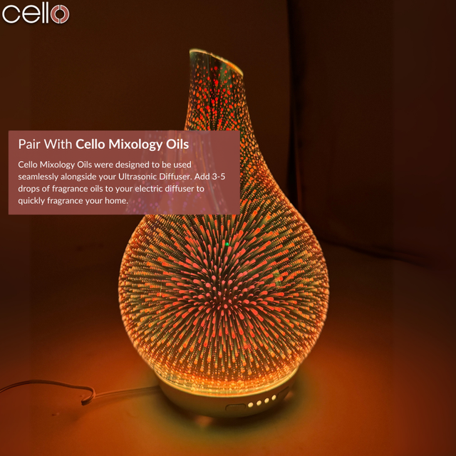 Cello Infinity 3D ultrasonic diffuser with essential and fragrance oils