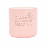 Ceramic plant pot indoor with you are amazing message