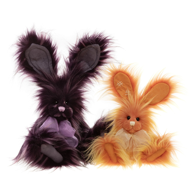 Charlie Bear Butternut bunny paired with Beetroot bunny