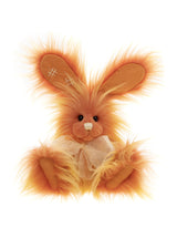 Charlie Bear Butternut plush bunny with bow accessory