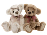 Charlie Bear Lunnet paired with Mona  Plush Collection bear