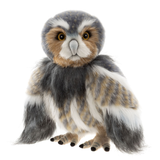 Commander Swift Charlie Bear plush owl with detailed feathers and golden eyes