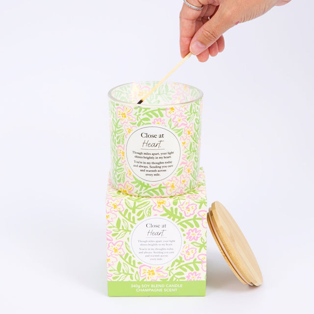 Close At Heart scented candle long distance gift for someone special
