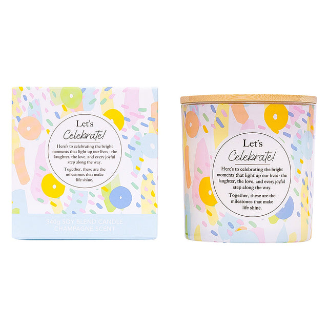 Congratulations scented candle gift for new jobs, engagements and special achievements