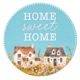 Cottage Grove home sweet home ceramic coaster with charming cottage illustration