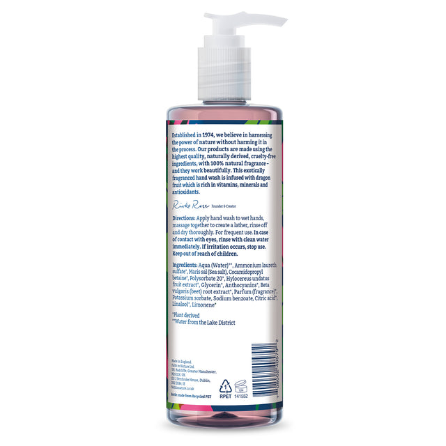 Cruelty free dragon fruit hand wash made in the UK