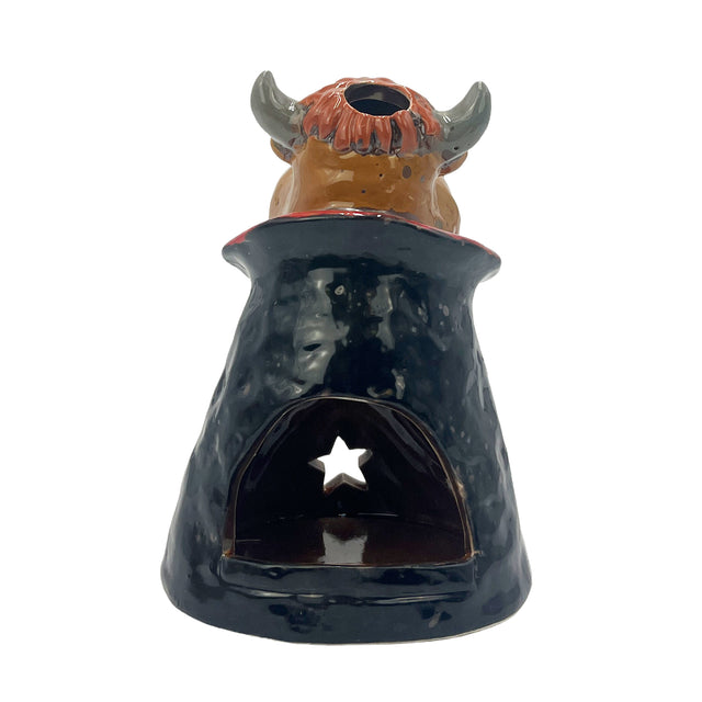 Dark Matters cloaked cow horror candle holder halloween decor