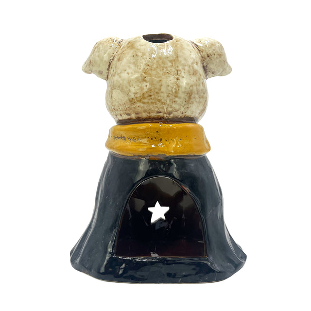 Dark Matters cloaked dog horror candle holder halloween decoration