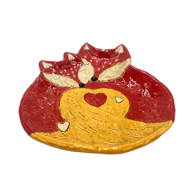 Dark Matters crimson fox plate decorative home decoration living room