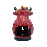 Dark Matters highland cow candle holder gothic style decor