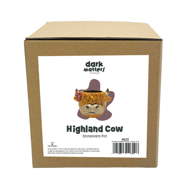 Dark Matters highland cow pot decorative home decoration planter packaging