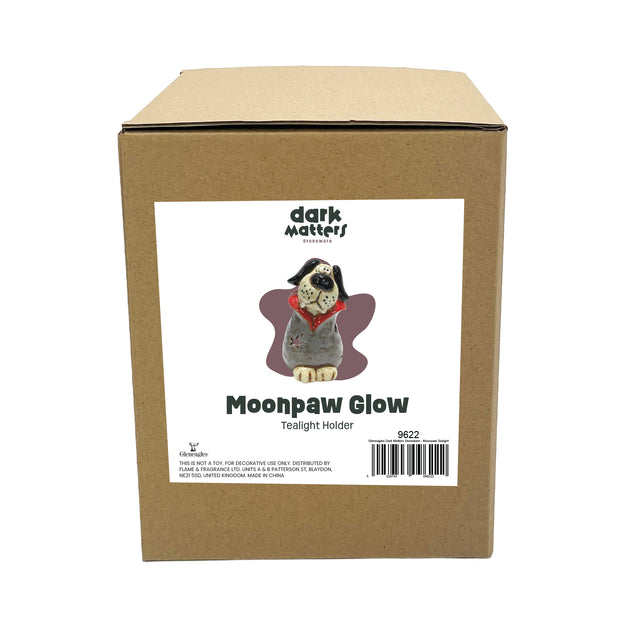 Dark Matters Moonpaw glow candle holder spooky home accessory packaging