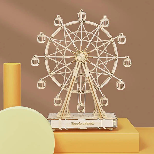 ROBOTIME Ferris Wheel 3D Wooden Puzzle Music Box